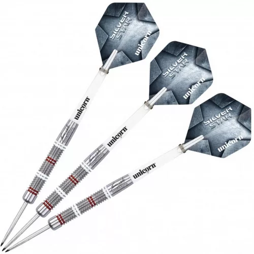 Dart szett Unicorn steel 22g, SILVERSTAR James Wade, 80% wolfram