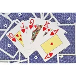 Póker kártya, kék, Fournier EPT, 100 % plasztik, Jumbo Index