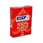 Póker kártya, piros, Fournier EPT, 100 % plasztik, Jumbo Index