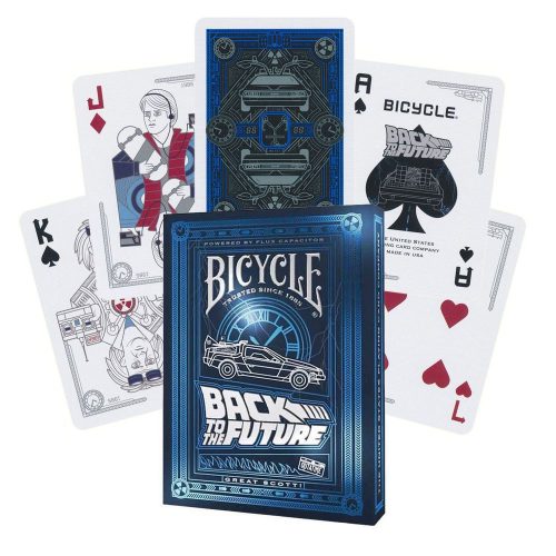 Póker kártya Bicycle Vissza a Jövőbe, plasztik bevonatú papír kártya, kék hátlappal