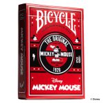 Bicycle kártya Disney Classic Mickey egér piros, minőségi plasztik bevonatú papír kártya