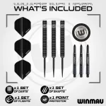 Dart szett Winmau steel BLACK OUT 90% wolfram 21g