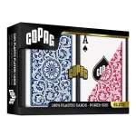 Póker kártya 100% plasztik, COPAG Elite, Jumbo index, kék-piros dupla pakli