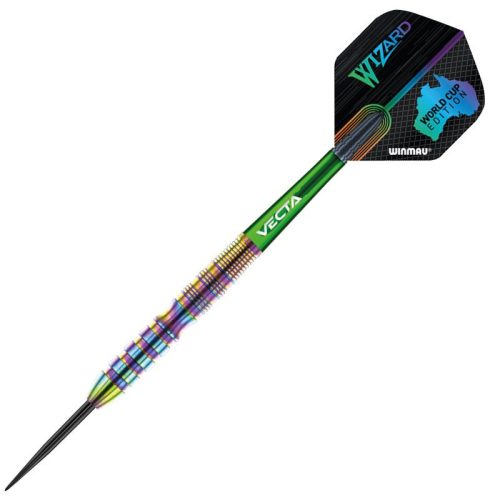 Dart szett Winmau steel Simon Whitlock World Cup Rainbow SE 22g, 90% wolfram