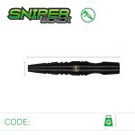 Dart szett steel Winmau Sniper Black 24g, 90% wolfram