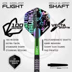 Darts szett steel Winmau Mike Maloney SS1, 22g 90% wolfram