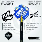 Darts szett steel Winmau Rashad Sweeting 24g, 90% wolfram
