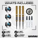 Darts szett steel Winmau Ryan Branley 23g, 90% wolfram