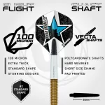 Darts szett steel Winmau Ryan Branley 23g, 90% wolfram