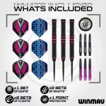 Darts szett steel Winmau Team 360 Rebecca Allen 24g, 90% wolfram