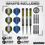 Darts szett steel Winmau Team 360 Cori Wiltshire 24g, 90% wolfram