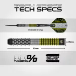 Darts szett steel Winmau Team 360 Cori Wiltshire 24g, 90% wolfram