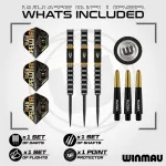 Darts szett steel Winmau Alex Spellman, 22g 90% wolfram