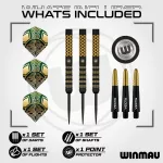 Darts szett steel Winmau Brendan Dolan SS1, 23g 90% wolfram