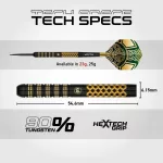 Darts szett steel Winmau Brendan Dolan SS1, 23g 90% wolfram
