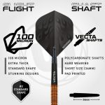 Darts szett steel Winmau Team 360 Ben Townley 23g, 90% wolfram