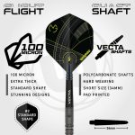 Dart szett steel Winmau MvG Signature Edition 23g, 90% wolfram