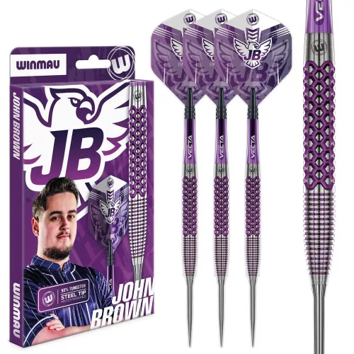 Dart szett steel Winmau John Brown 22g, 90% wolfram