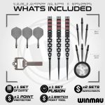 Dart szett steel Winmau SP Fornax Tapered 21g, 90% wolfram