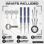 Dart szett steel Winmau SP Lunaris Tapered 22g, 90% wolfram