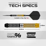 Dart szett steel Winmau SP Exion Parallel 24g, 90% wolfram