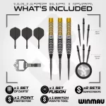 Darts szett steel Winmau SP Exion Torpedo, 90% wolfrám