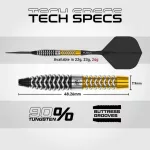 Darts szett steel Winmau SP Exion Torpedo, 90% wolfrám