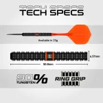 Darts szett steel Winmau Emma Paton, 23g 90% wolfram