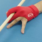 Biliárdkesztyű GUANTO KAMUI ROSSO SX, méret: M, bal kézre jobbkezeseknek