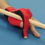 Biliárdkesztyű GUANTO KAMUI ROSSO SX, méret: M, bal kézre jobbkezeseknek