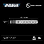 Winmau steel szett Barbarian 24g Inox steel