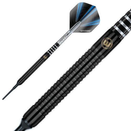 Darts soft szett Winmau Sabotage Black 20g, 90% wolfram