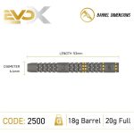 Darts szett soft Winmau MvG Evo-X 18g, 90% wolfram