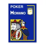 Modiano kártya Cristallo kék 100% plasztik 4 Jumbo index