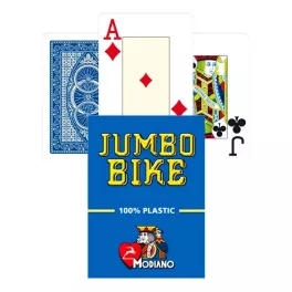 Modiano JUMBO BIKE TROPHY póker kártya 2 Jumbo Index kék 100% plasztik