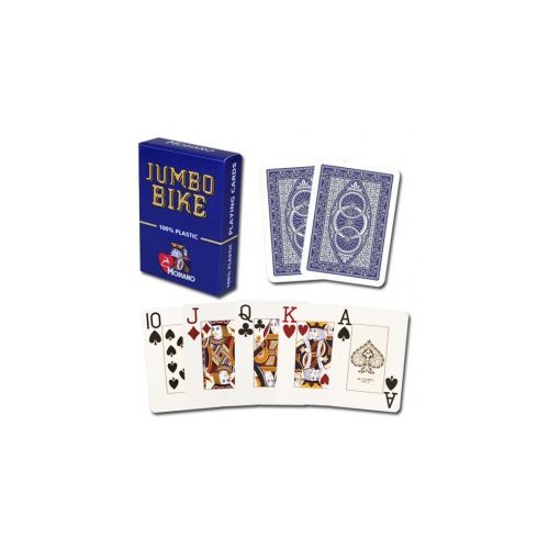Modiano JUMBO BIKE TROPHY póker kártya 2 Jumbo Index kék 100% plasztik