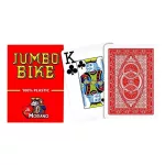 Modiano  JUMBO BIKE TROPHY póker kártya 2 Jumbo Index piros 100% plasztik
