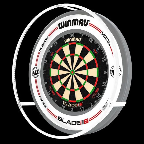 Darts világítás és falvédő csomag, Winmau Plasma Ice 360 és Pro-Line falvédő