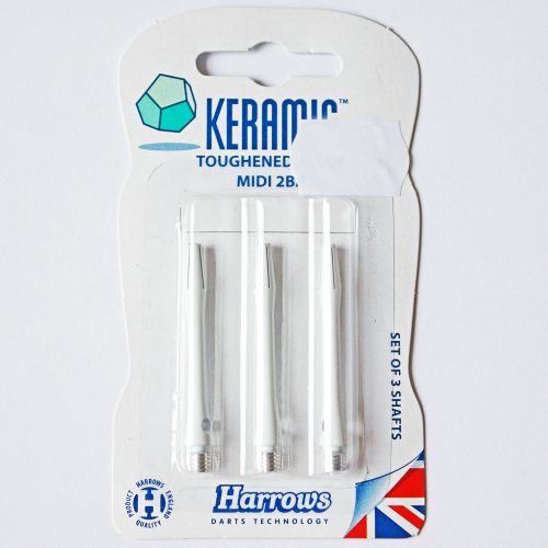 Dart szár közepes Harrows Keramic aluminium, fehér 40mm