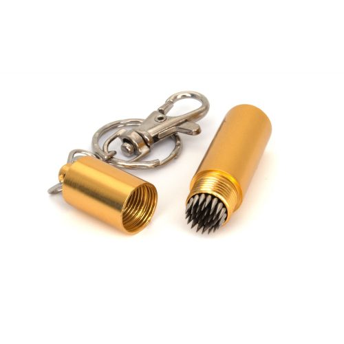 Dákóbőr puhító kulcstartóval arany szín