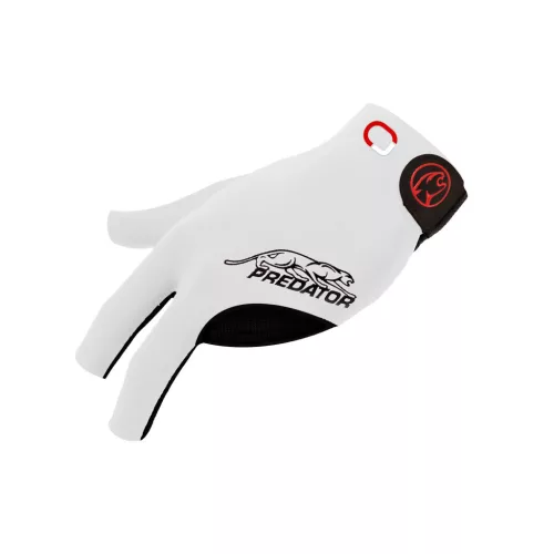 Biliárdkesztyű Predator Second Skin, 3-Finger, Jasmin Ouschan White S/M jobb kezeseknek