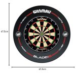 Darts tábla Winmau Blade 6 falvédővel, két szett nyíllal, startvonallal, kiszállóval