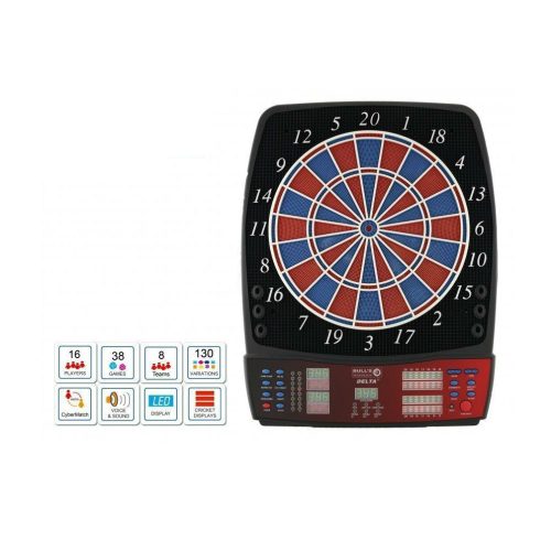 Bull's Delta-4 profi elektromos darts gép, Russ Bray hangjával, LED-es kijezővel, tápegységge