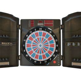   Bull's Master Score elektromos darts gép, Russ Bray hangjával, LED-es kijelzővel, kabinettel, táppal