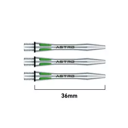 Dart szár rövid Winmau Astro, aluminium zöld 35mm