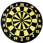 Darts tábla, papírból, hobbi célra, sárga