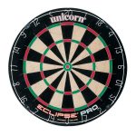 Darts tábla, Unicorn Eclipse Pro, élezett dróttal, verseny minőségű, sisalból