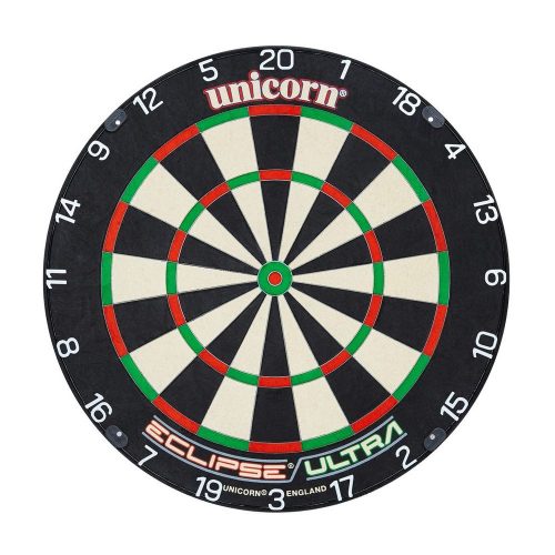 Dart tábla Unicorn Eclipse Ultra, PDC, élezett dróttal, verseny minőségű, sisalból