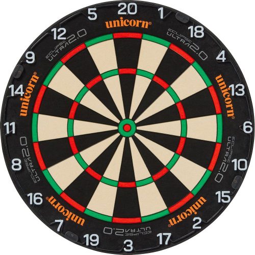 Dart tábla Unicorn Eclipse Ultra 2.0, élezett dróttal, verseny minőségű, sisalból