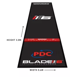   Winmau PRO ZONE PRECISION BLADE 6 puha darts szőnyeg, integrált dobóléccel 60cm széles
